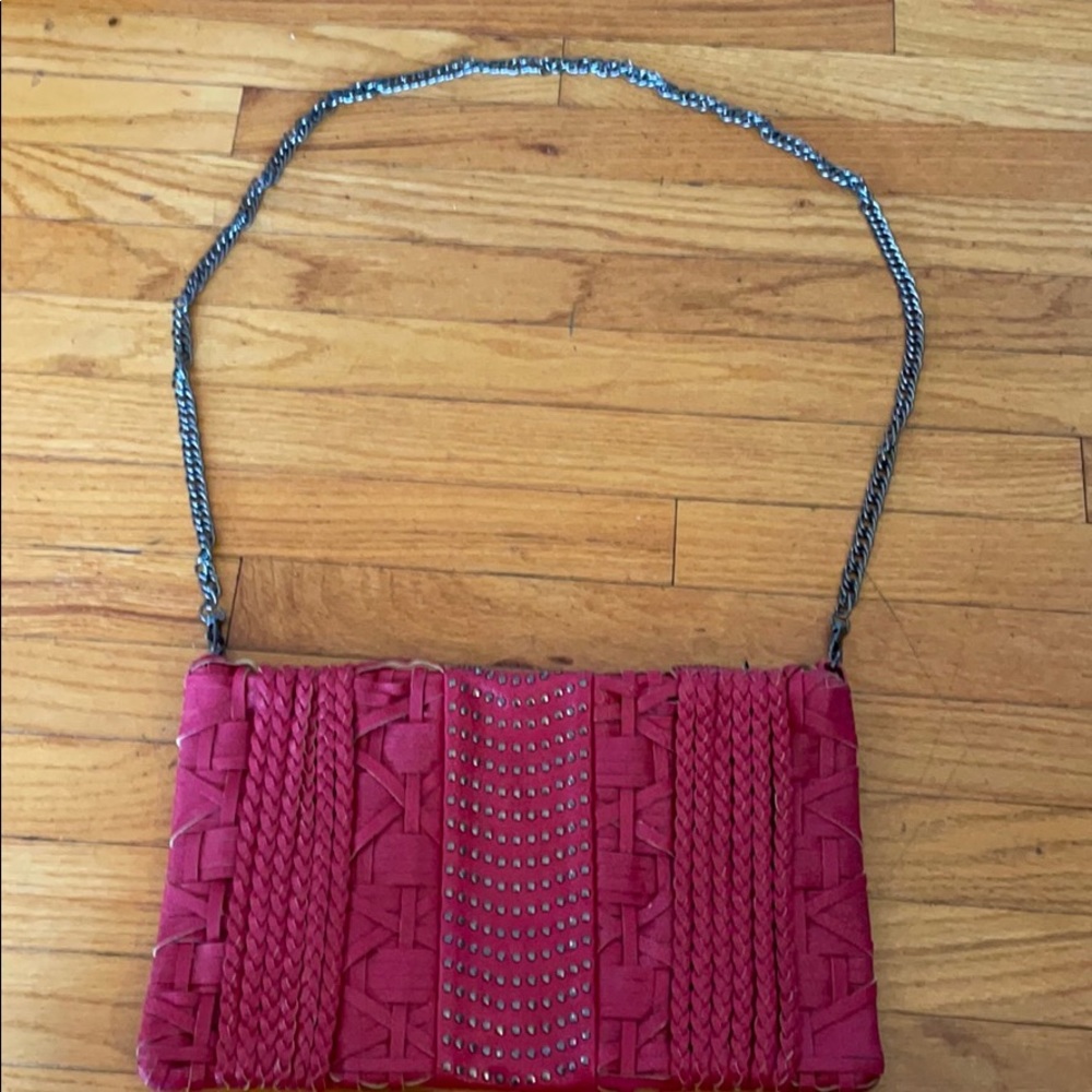 ❤️ 2 for $20 ❤️ Pink and Silver Leather Bag